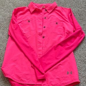 Under Armour Women's Red Button Down Shirt